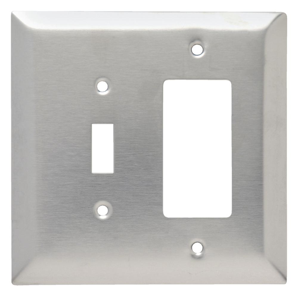Legrand Pass Seymour 302 304 S 2 Gang 1 Toggle Decorator Rocker Oversized Wall Plate Stainless Steel Pack Sso126 The Home Depot - Stainless Steel Wall Plates Home Depot Legrand Pass Seymour 302 304 S 2 Gang 1 Toggle Decorator Rocker Oversized Wall Plate Stainless Steel Pack Sso126 The Home Depot - Stainless Steel Wall Plates Home Depot
