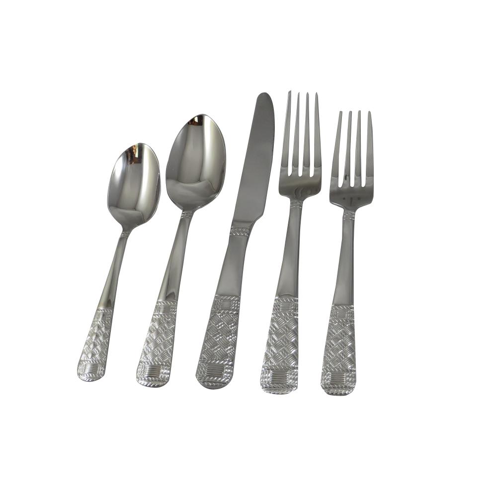 Metropolitan Grecian 20-Piece Stainless Steel Flatware Set-G100528 20 Piece Stainless Steel Flatware Set