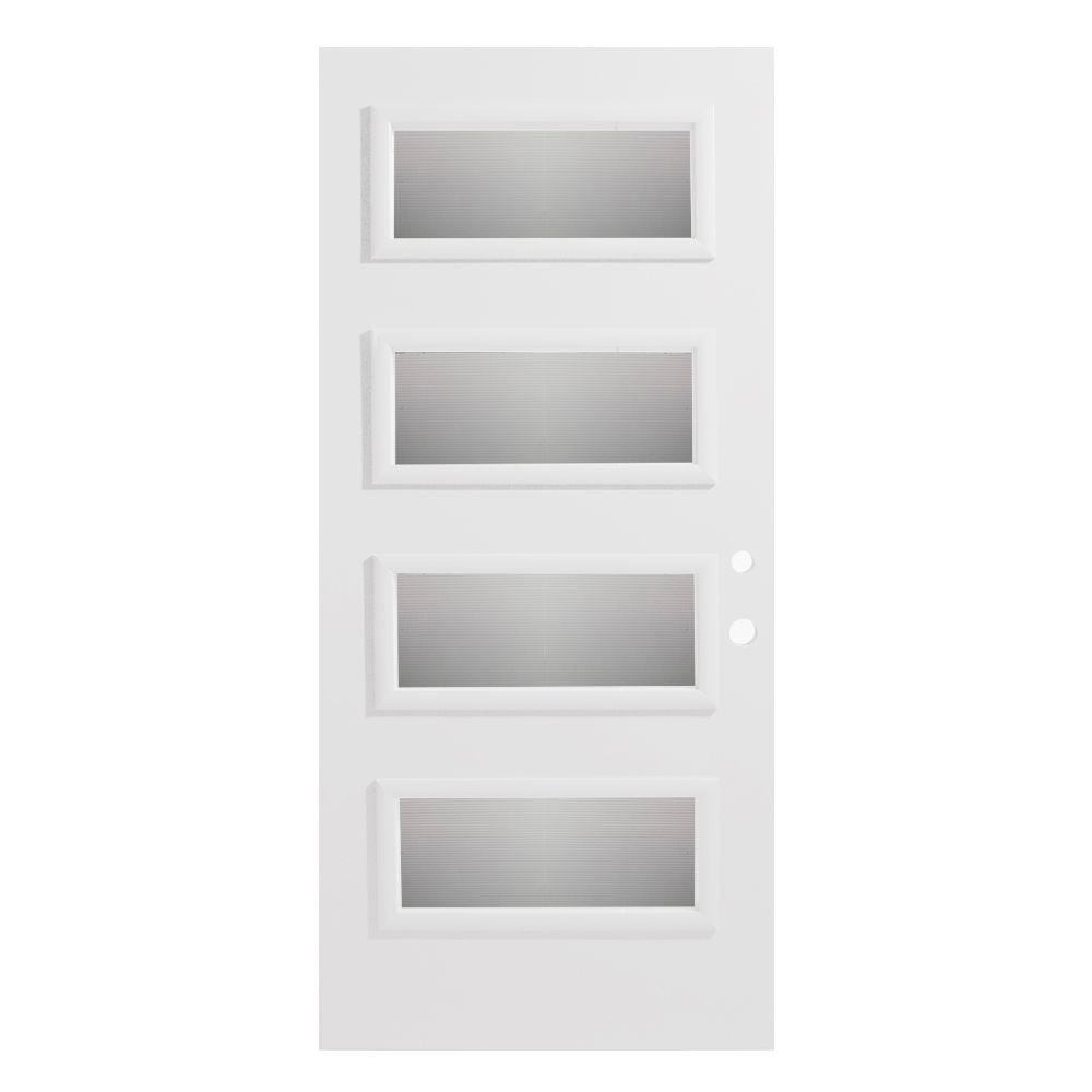 Stanley Doors 36 In X 80 In Lorraine Screen 4 Lite Painted White