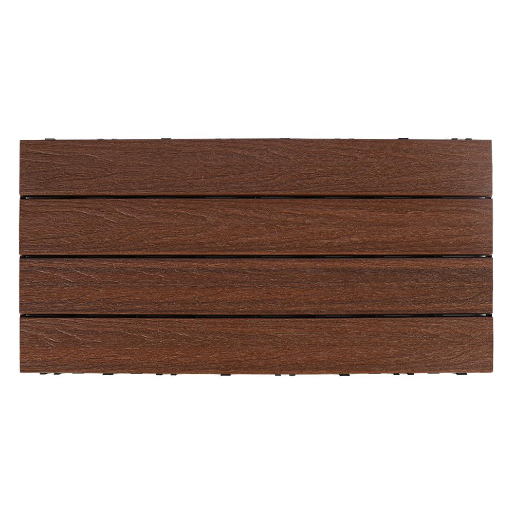 Newtechwood Ultrashield Naturale 1 Ft X 2 Quick Deck Outdoor Quick Deck Outdoor Composite Tile In Brazilian Ipe 20 Sq Ft Per Box