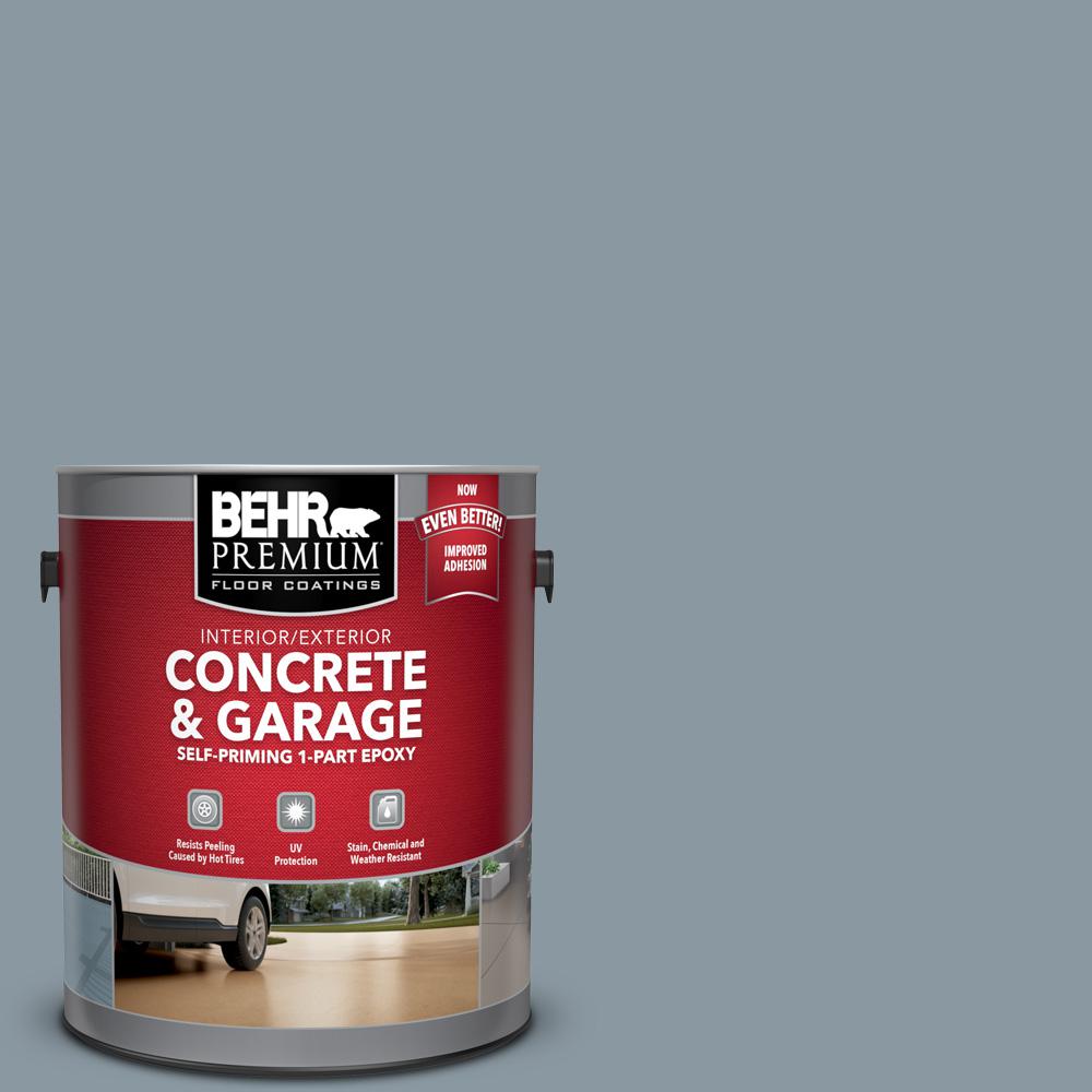 BEHR Premium 1 gal. #N490-4 Teton Blue Self-Priming 1-Part Epoxy Satin ...