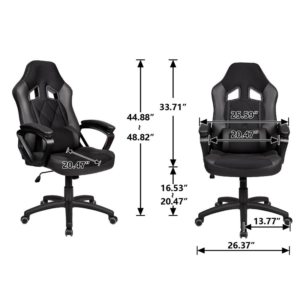 Boyel Living Black Racing Gaming Office Chair Lift Swivel Computer