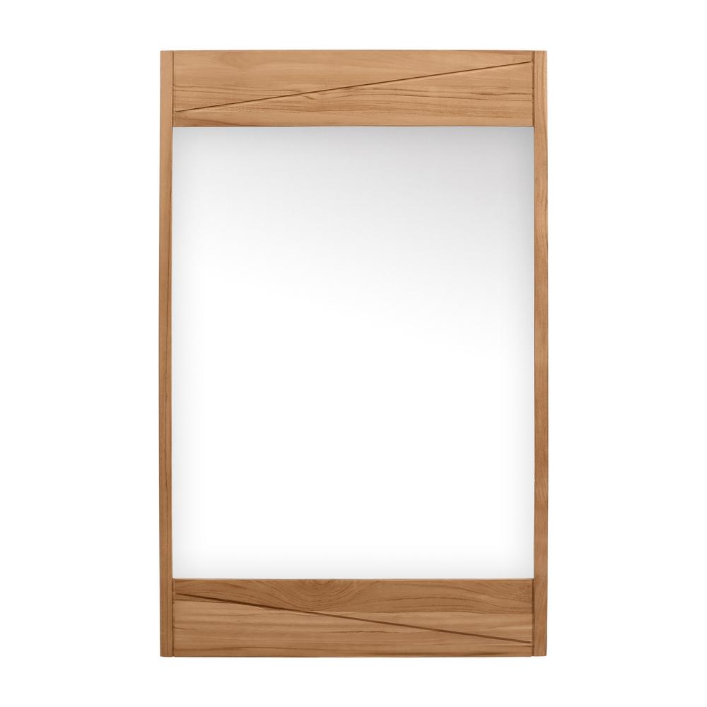 Avanity Teak 24 in. W x 38 in. H Single Framed Wall Mirror in Natural TeakTEAKM24NT The