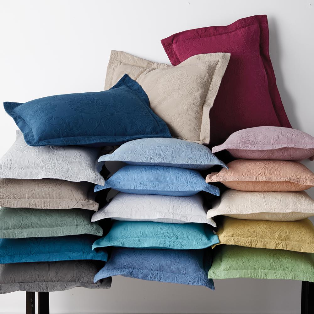 The Company Store Putnam Matelasse Lagoon Cotton Euro Sham 50170f