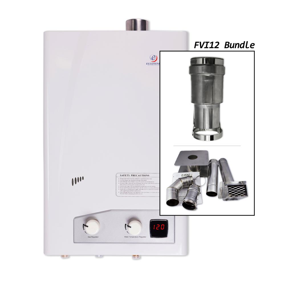 FVI12-LP Indoor Liquid Propane Tankless Water Heater With Horizontal ...