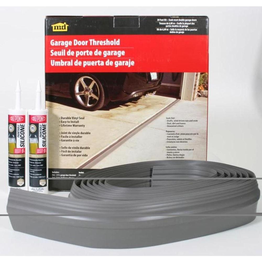 M D Building Products 20 Ft Gray Garage Door Threshold Kit 50101