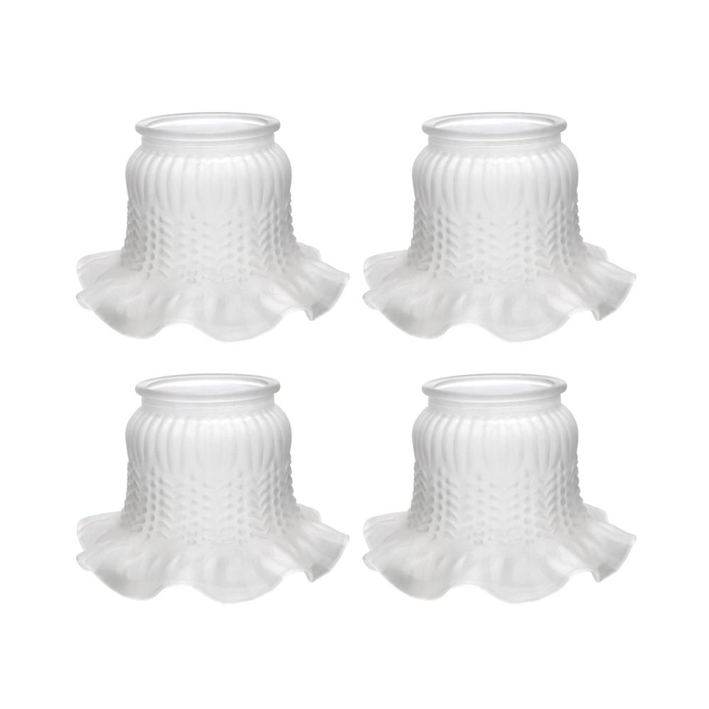 Aspen Creative Corporation 5 1 4 In Satin Crystal Ceiling Fan Replacement Glass Shade Set Of 4