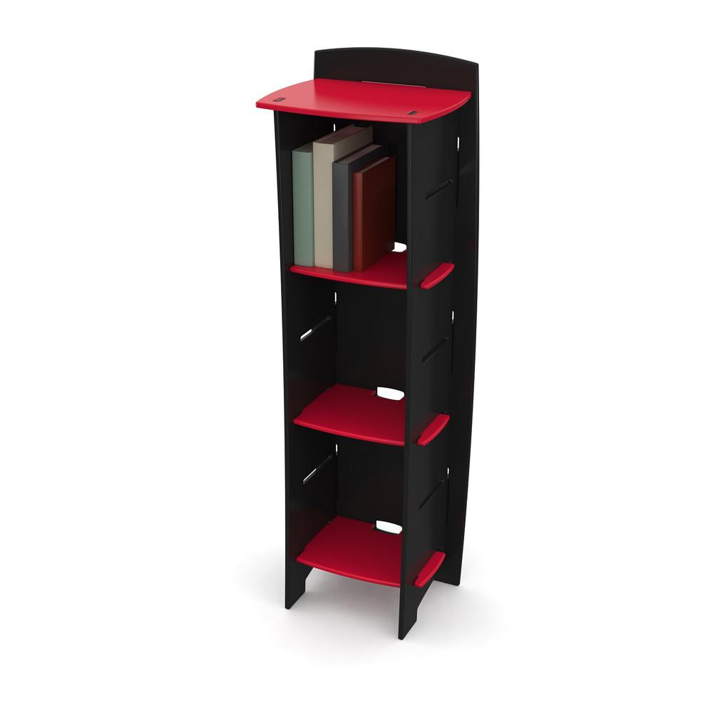 Legare Kid S Bookcase With 3 Shelves In Race Car Collection Red