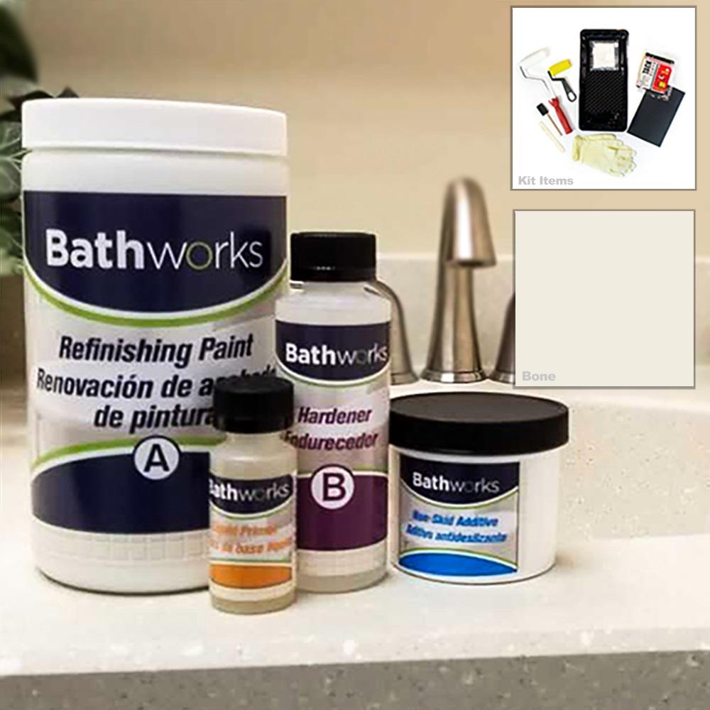 BATHWORKS 22 oz. DIY Bathtub Refinishing Kit with Slip ...