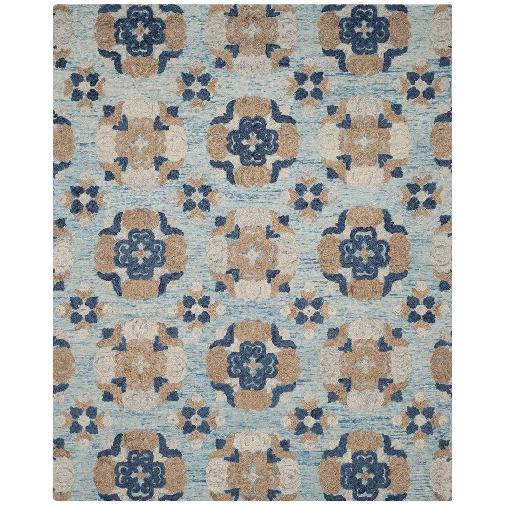 Safavieh Blossom Blue Multi 8 Ft X 10 Area Rug Blm403b The Safavieh Blossom Blue Multi 8 Ft X 10 Area Rug