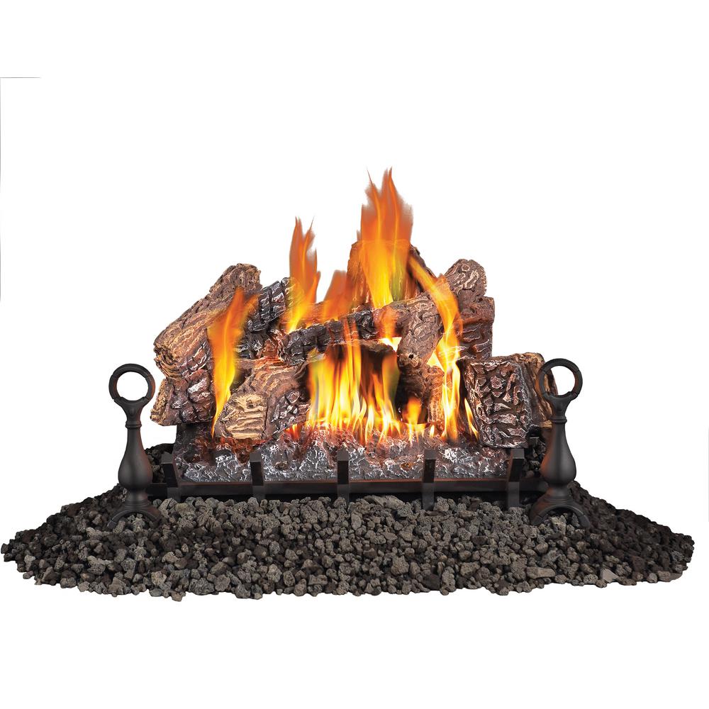 Emberglow Melbourne Oak 24 In Vent Free Gas Fireplace Logs MVFT24NL   Napoleon Ventless Gas Fireplace Logs Gvfl30n 64 145 