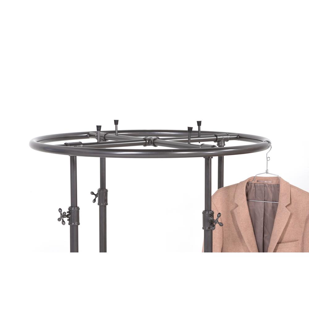 Econoco Pipeline 67 in. H x 36 in. W Anthracite Gray Round Garment Rack