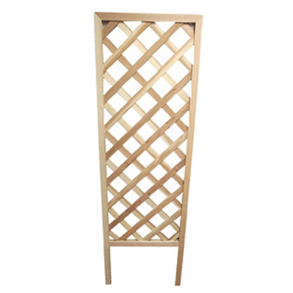 72 in. Redwood Framed Diamond Trellis62413 The Home Depot