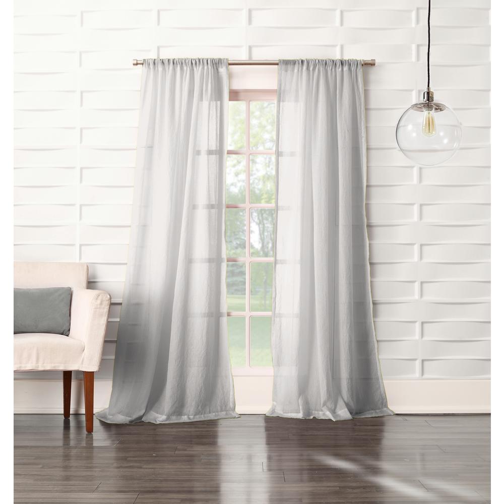 Lichtenberg Sheer Gray No 918 Millennial Laguna Sheer Rod Pocket