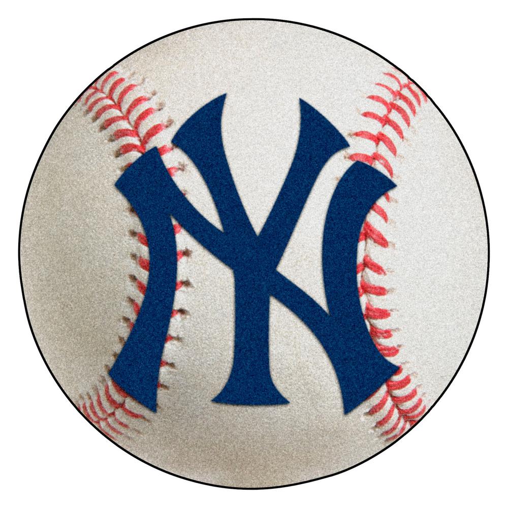 Fanmats Mlb New York Yankees Photorealistic 27 In Round Baseball