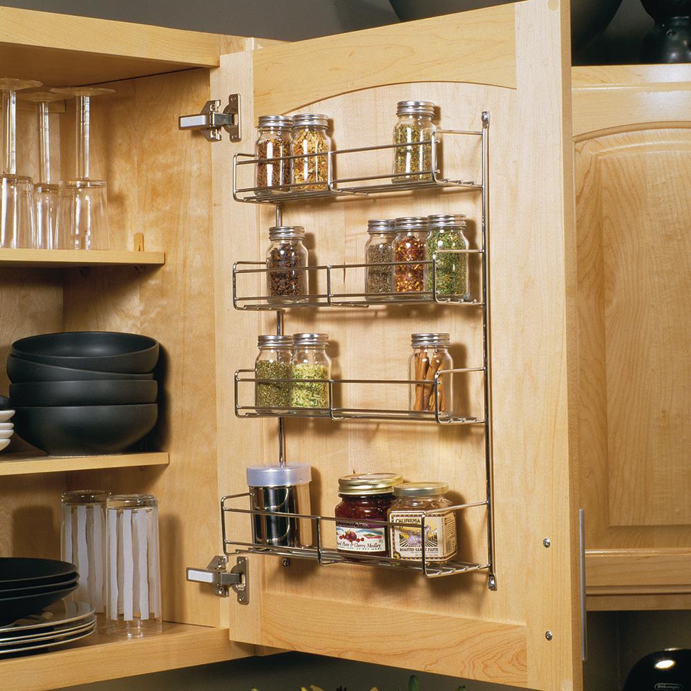 Knape Vogt 20 In X 10 81 In X 3 88 In Door Mounted Spice Rack Cabinet Organizer