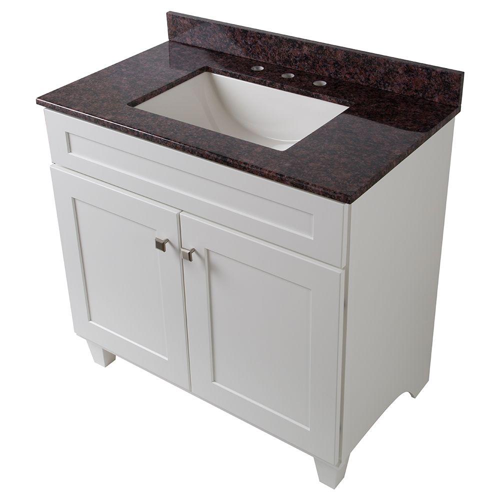 Home Decorators Collection Creeley 37 in. Vanity in Classic White with