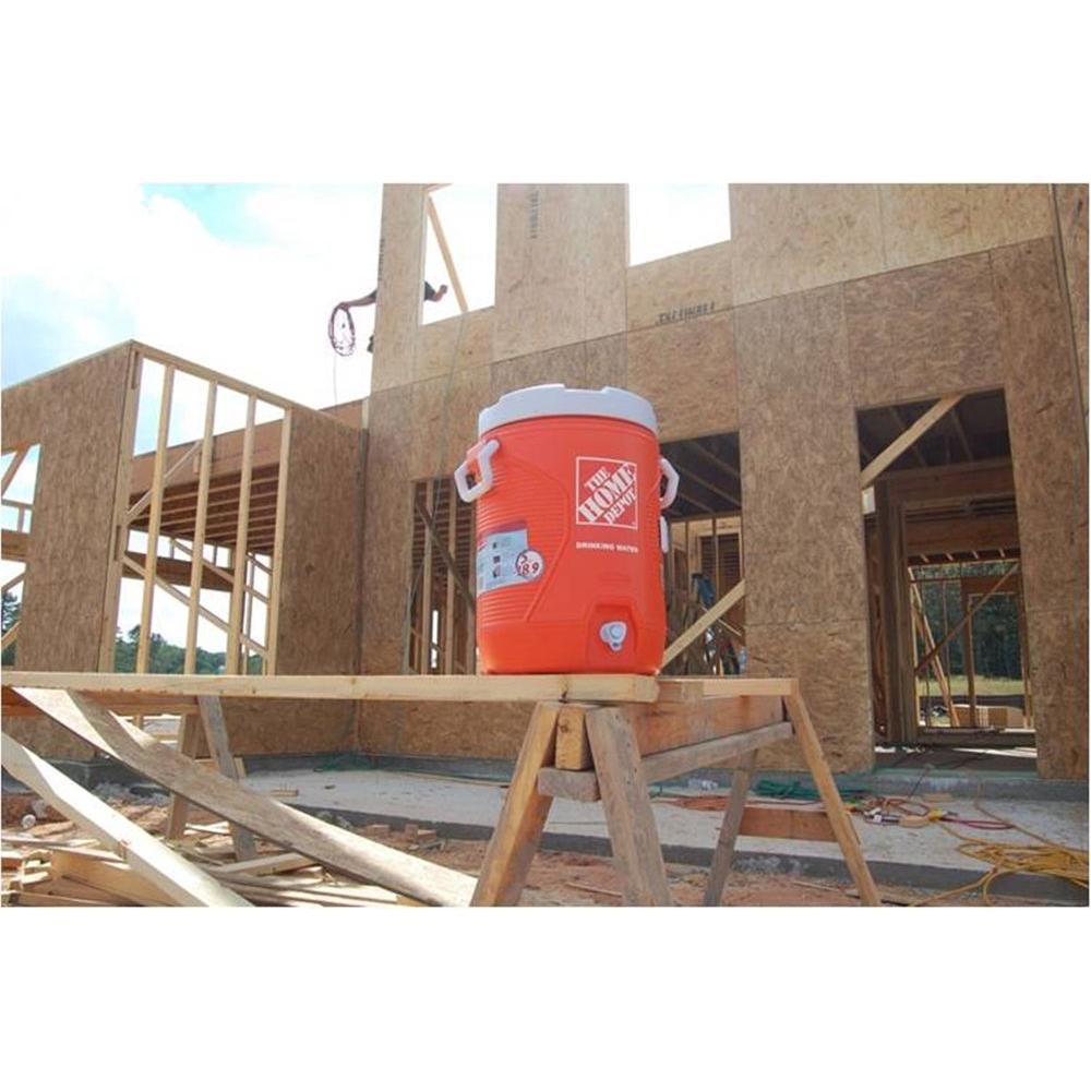 The Home Depot 5 Gal Orange Water Cooler With Cup Dispenser Home Depot 5 Gal Orange Water Cooler