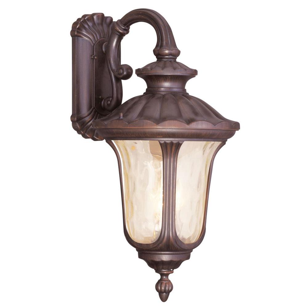 CANARM Colton Bronze Outdoor Wall Lantern with Frosted Glass (2-Pack ...