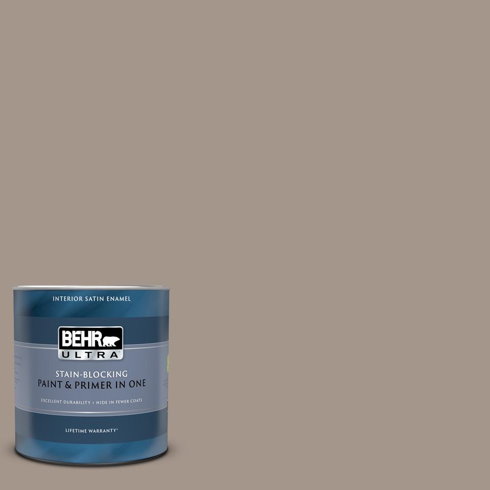 BEHR ULTRA 1 qt. PPU507 Studio Taupe Satin Enamel BEHR ULTRA 1 qt. PPU507 Studio Taupe Satin Enamel