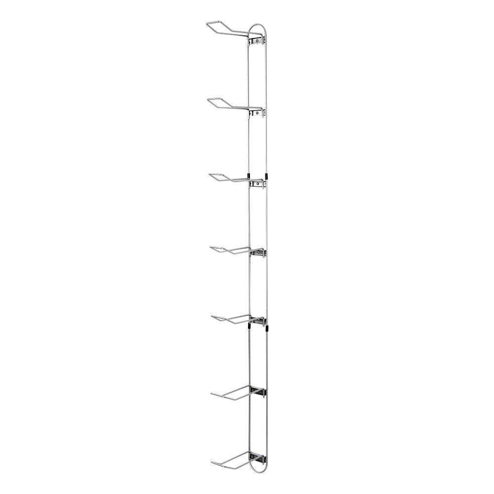 Mounted Garage Racks & Shelving: John Sterling Garage Shelving 7-Shelf Steel Ball Rack, White Platinum 0027-PM