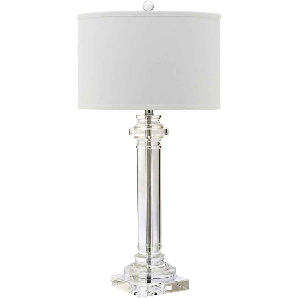 crystal column table lamp