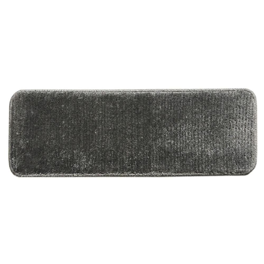 Ottomanson Softy Dark Grey 9 In X 26 Non Slip Stair Tread Cover Ottomanson Softy Dark Grey 9 In X 26 Non Slip Stair Tread