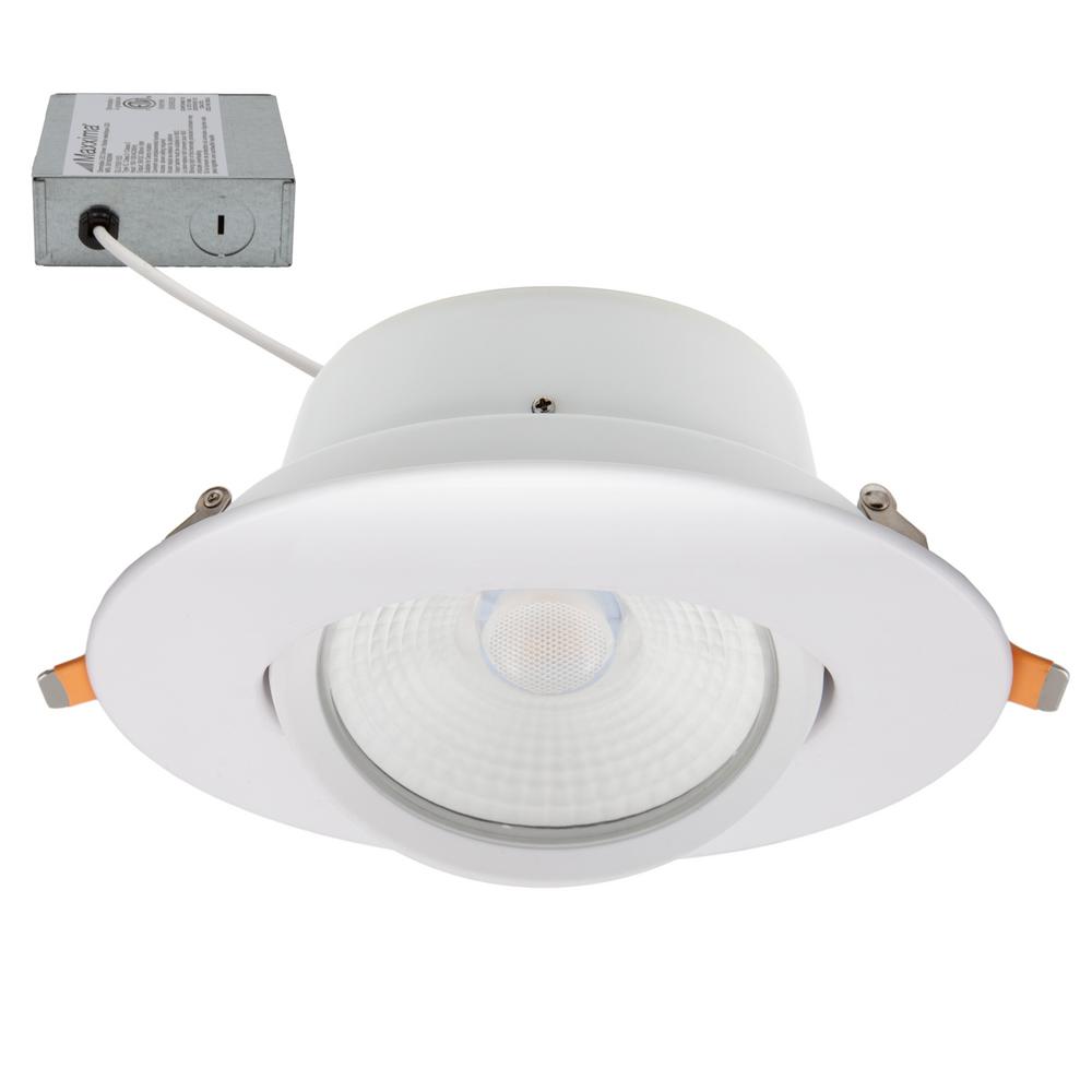 Maxxima 6 in. Canless 4000K Neutral White New Construction IC Rated