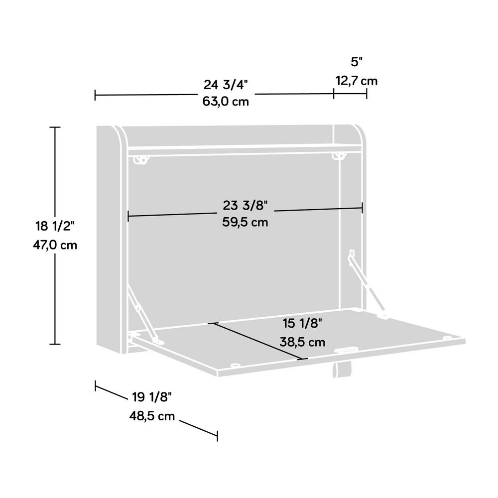 Sauder Anda Norr White Wall Mount Desk 423547 The Home Depot - 