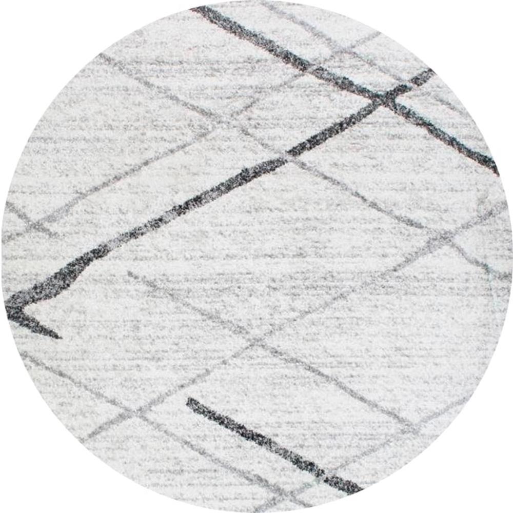 Nuloom Thigpen Contemporary Stripes Gray 8 Ft Round Rug 04a