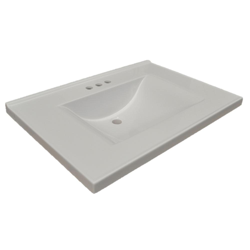 Design House 37 In W Contempo Cultured Marble Vanity Top In Solid