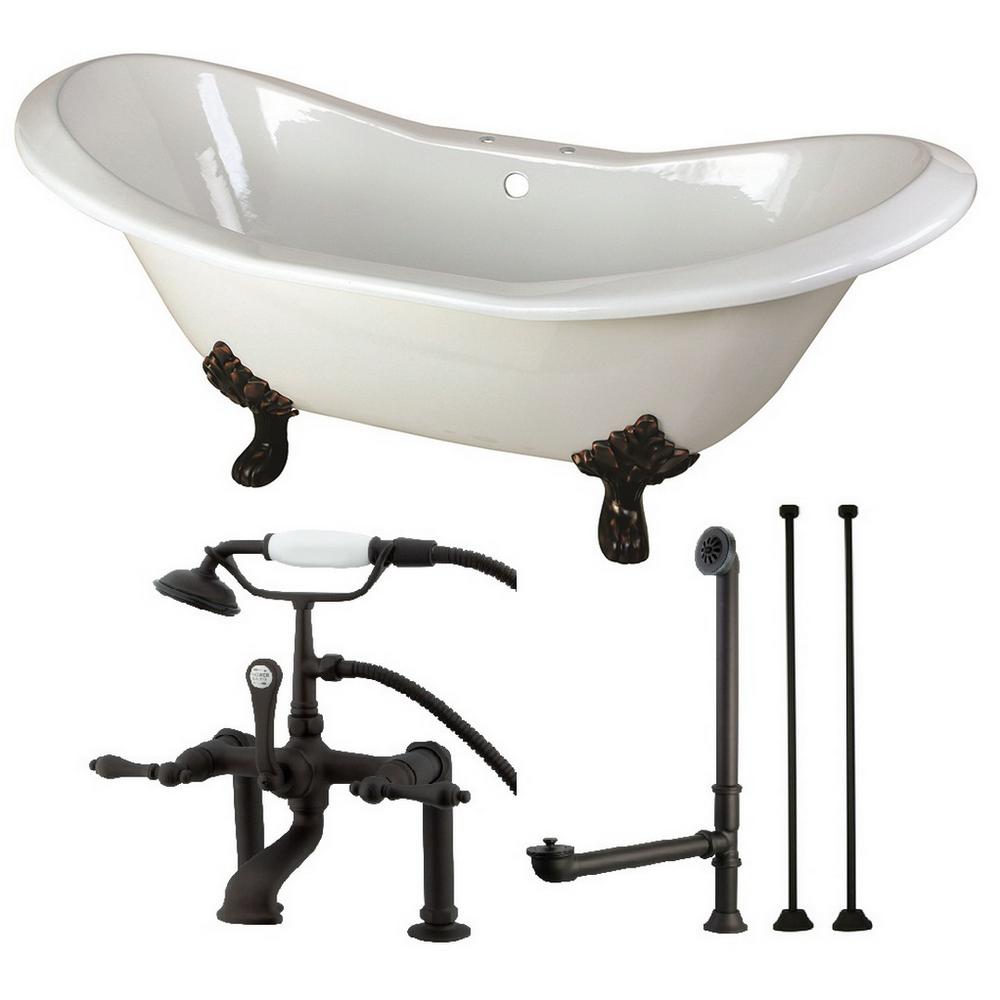 porcelain clawfoot bathtub