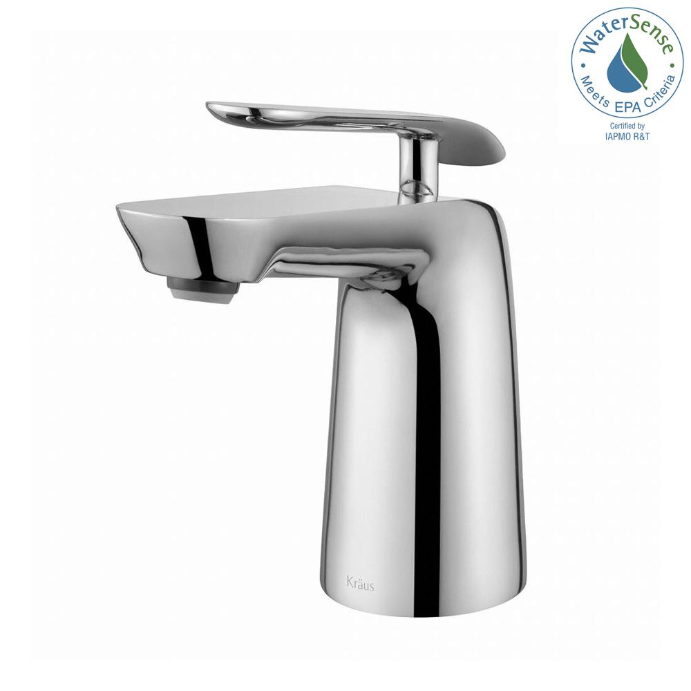 Kraus Seda Single Hole Handle Basin Bathroom Faucet In Chrome Kraus Seda Single Hole Handle Basin Bathroom Faucet In Chrome