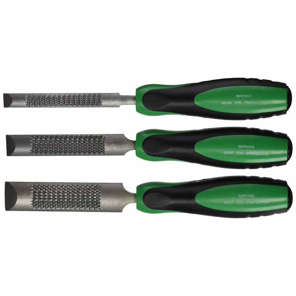 3 Piece Wood Chisel Set 1//2/" 3//4/" 1/" High Carbon Steel Woodworking Tekton 67559