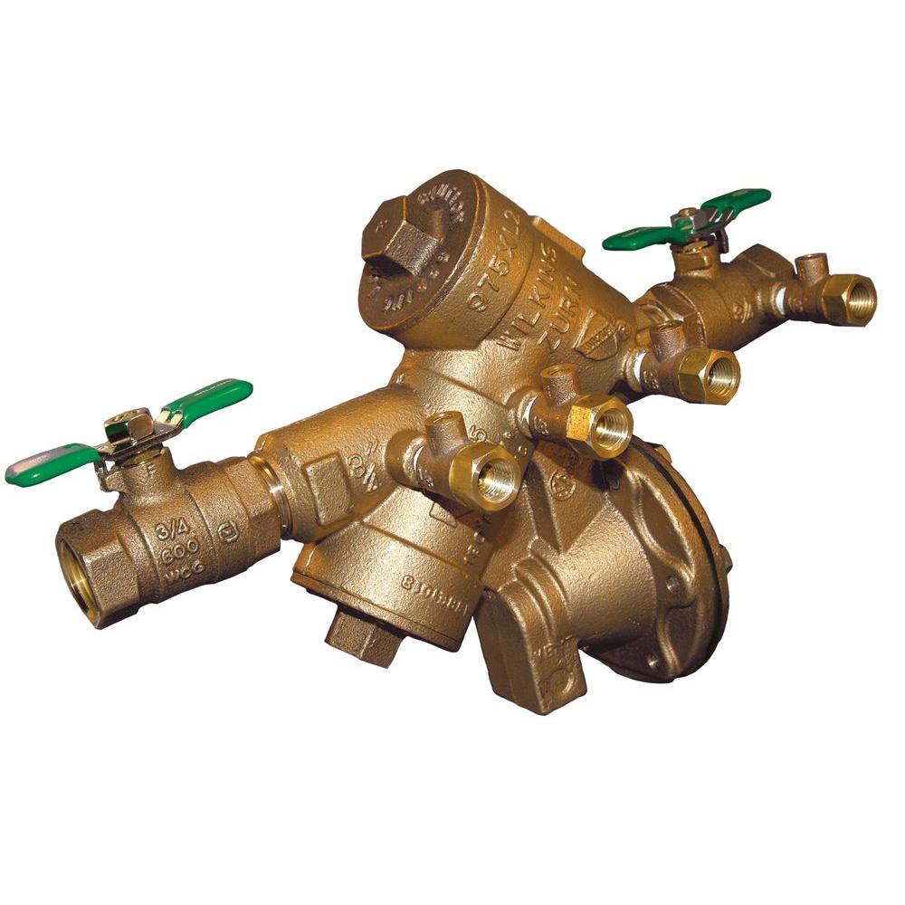 Zurn Wilkins 3 4 In Lead Free Bronze Reduced Pressure Backflow Preventer