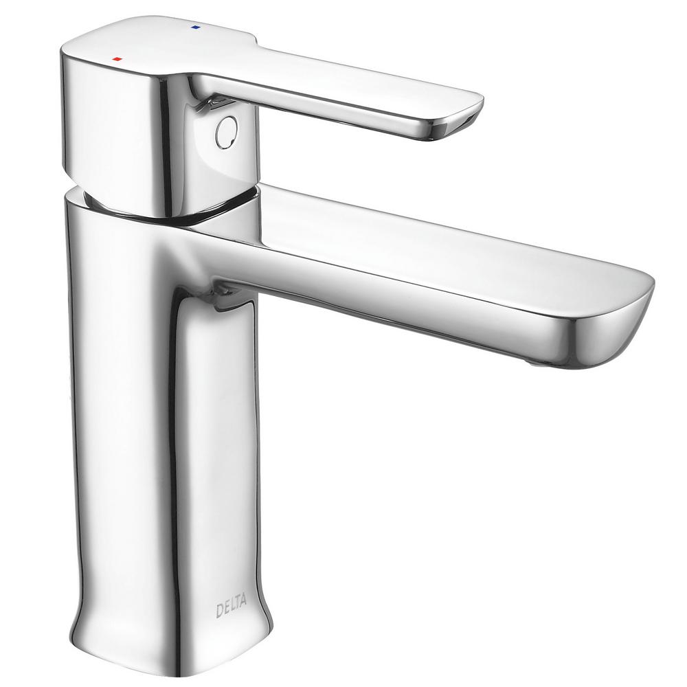 Delta Modern Low Flow Project Pack Single Hole Single Handle Bathroom Faucet In Chrome