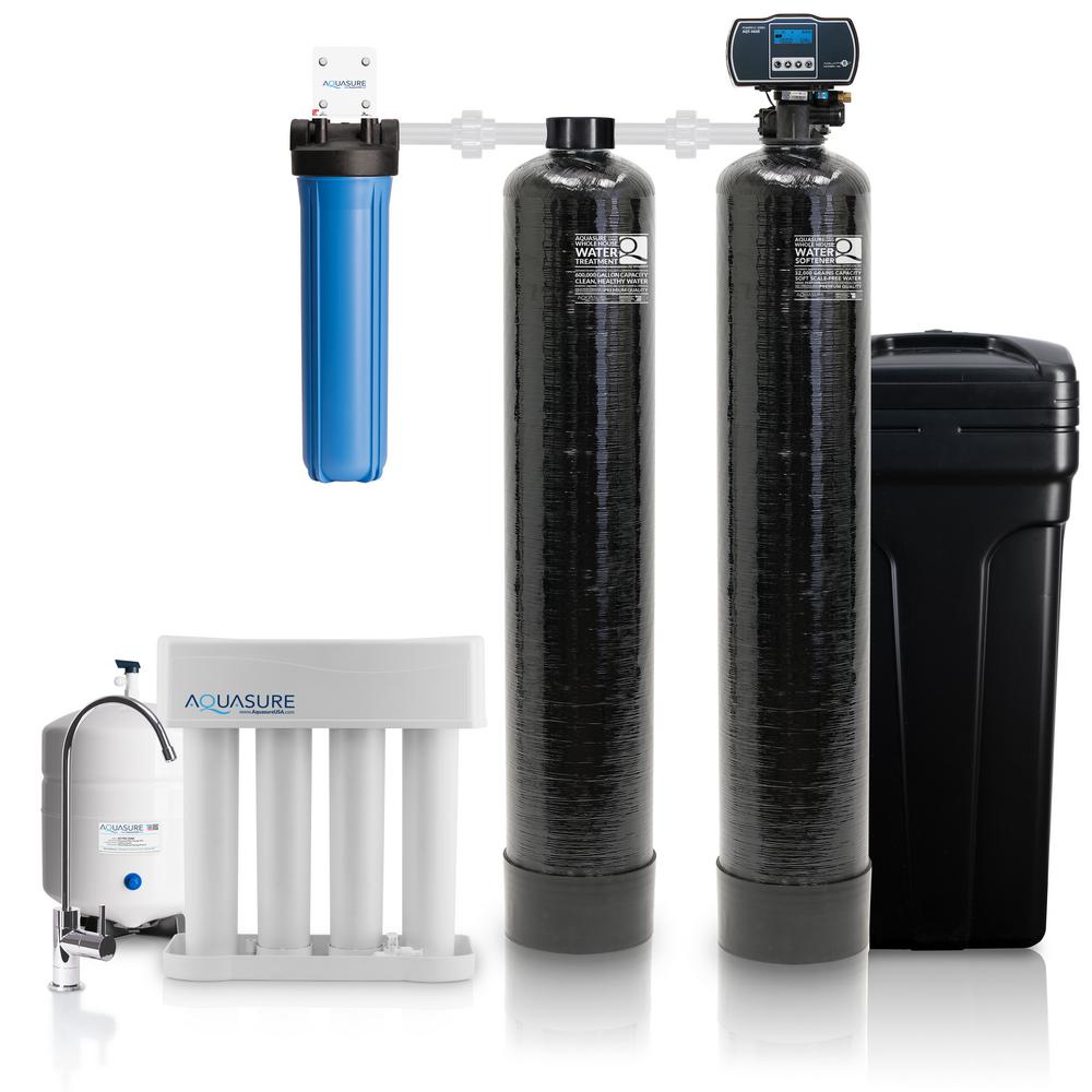 AQUASURE Signature Elite Whole House Water Treatment System with 32,000