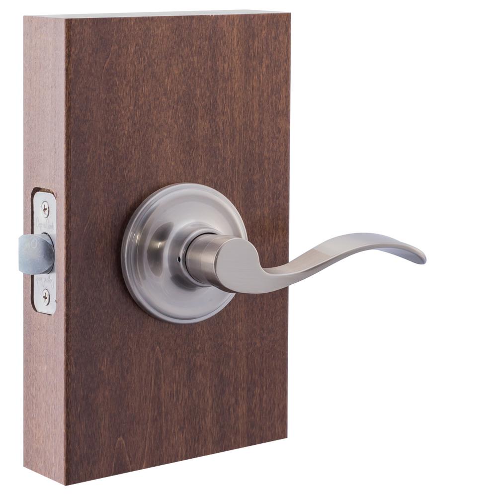Copper Modern Satin Stainless Round Passage Hall//Closet Door Lever