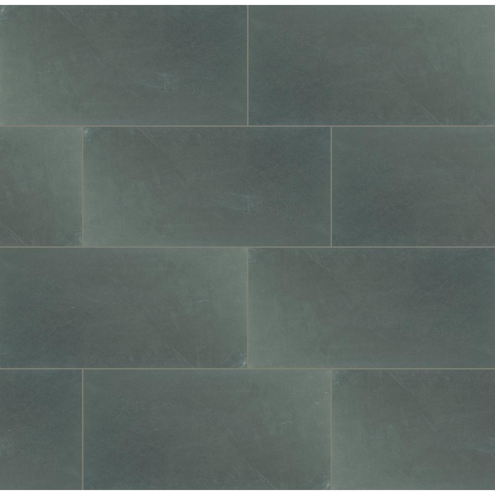 Msi Montauk Blue 12 In X 24 In Gauged Slate Floor And Wall Tile