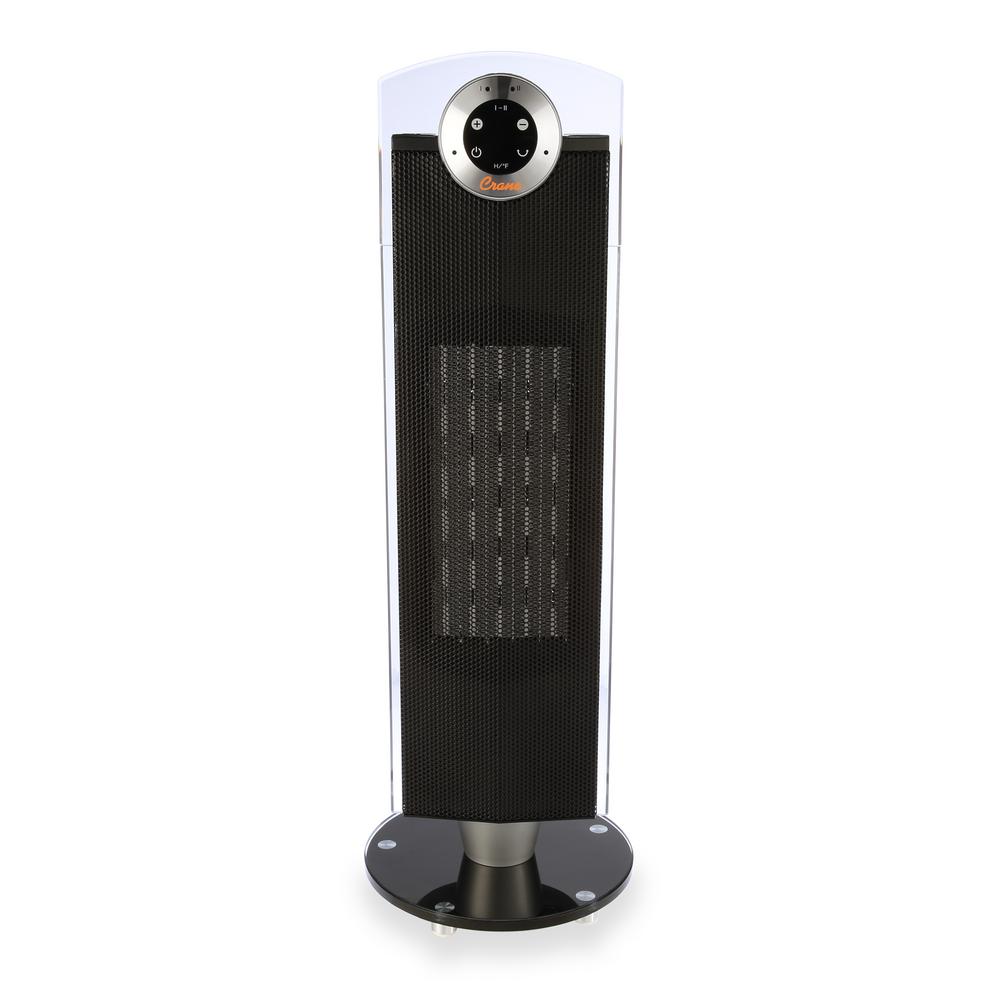 Crane 27 inch 1500-Watt Ceramic Tower Heater - Black by Crane
