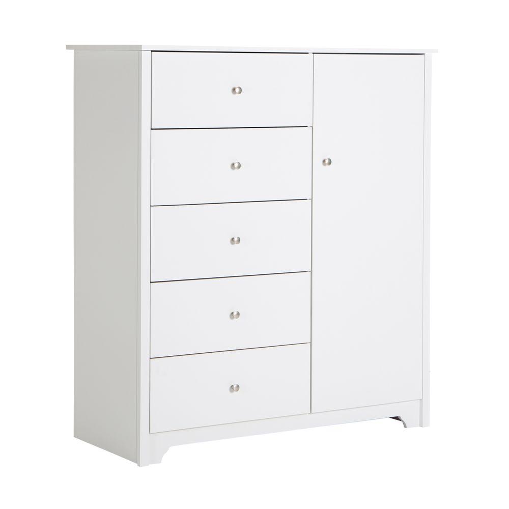 South Shore Vito Pure White Armoire 3150045 The Home Depot