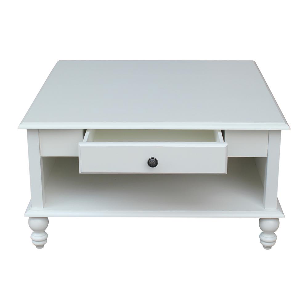 International Concepts Cottage Beach White Square Coffee Table