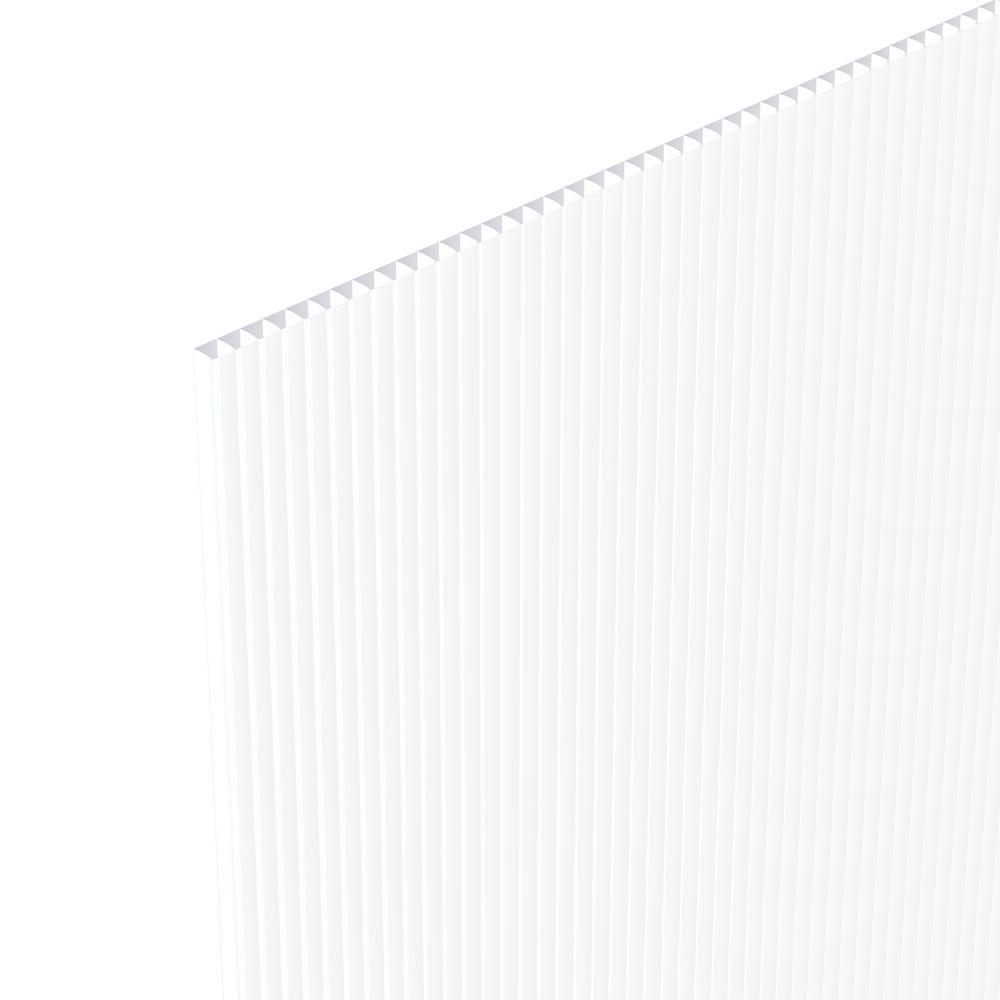 48 in. x 96 in. x 0.157 in. White Twin Wall Plastic Sheet1TW9648C