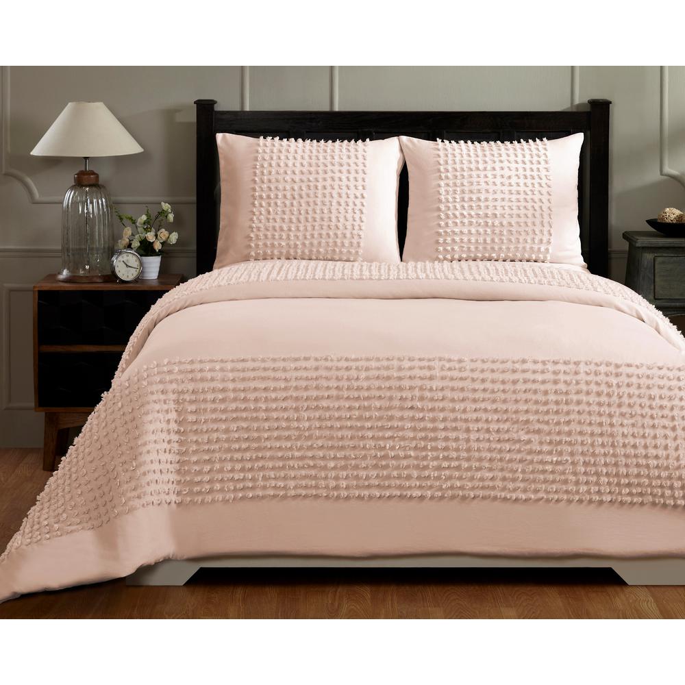 Better Trends Olivia 104 In X 90 In Peach King Comforter With 20