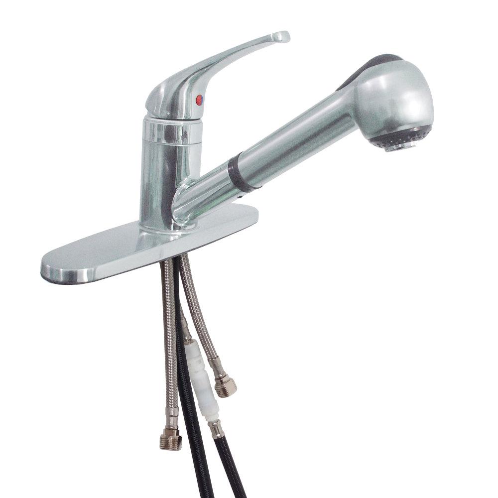 American Brass RV 8 in. Chrome Metal Pullout Faucet with Single Lever