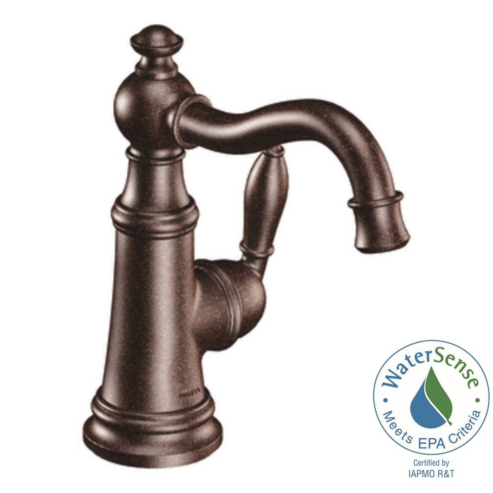 Moen Weymouth Single Hole 1 Handle High Arc Bathroom Faucet In Oil Rubbed Bronze S42107orb The