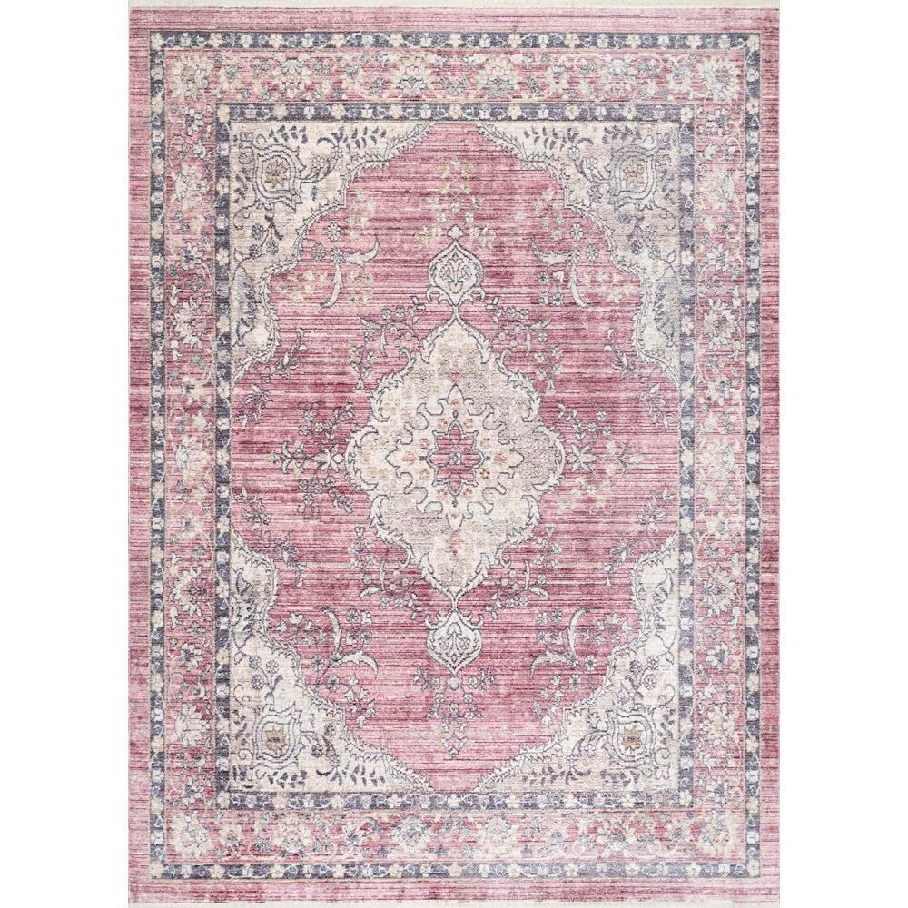 Nuloom Vintage Debra Medallion Fringe Pink 7 Ft 10 In X Vintage Debra Medallion Fringe Pink 7 Ft 10 In X Area Rug