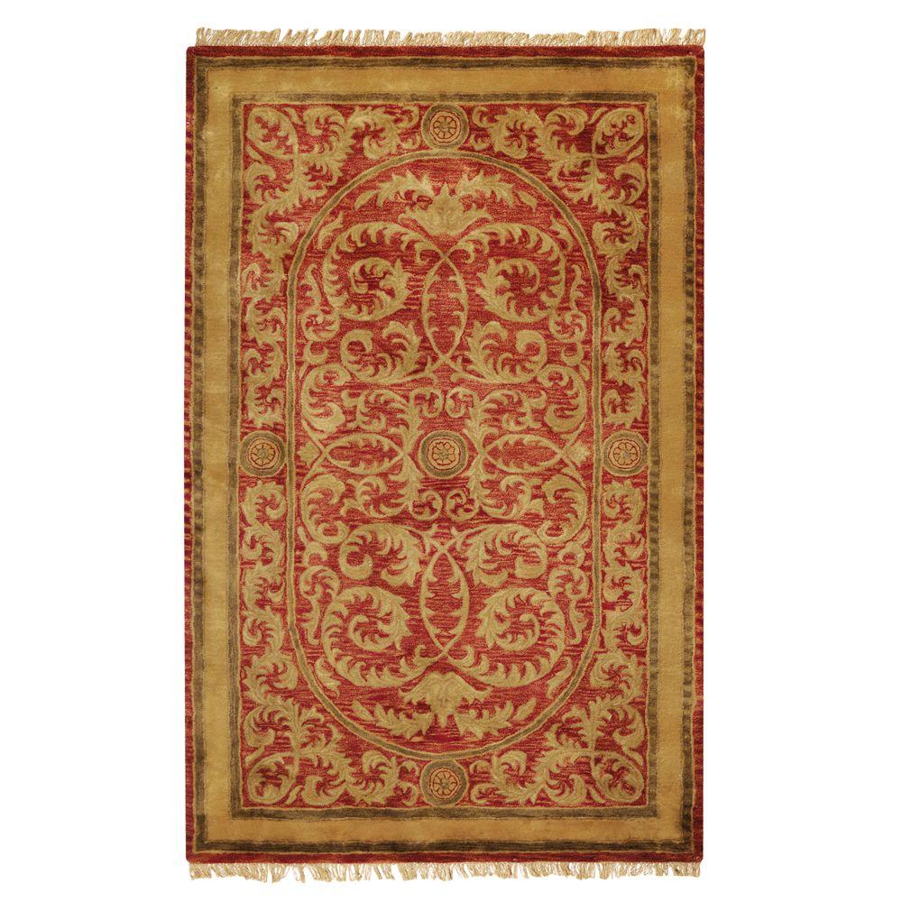 Red 4 X 6 Area Rugs The Home Depot Colette Red 4 Ft X 6 Area Rug