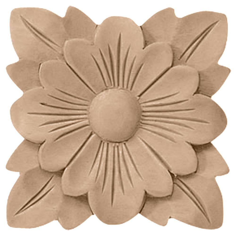 Ekena Millwork 5 In X 3 4 In X 5 In Unfinished Wood Alder Springtime Rosette