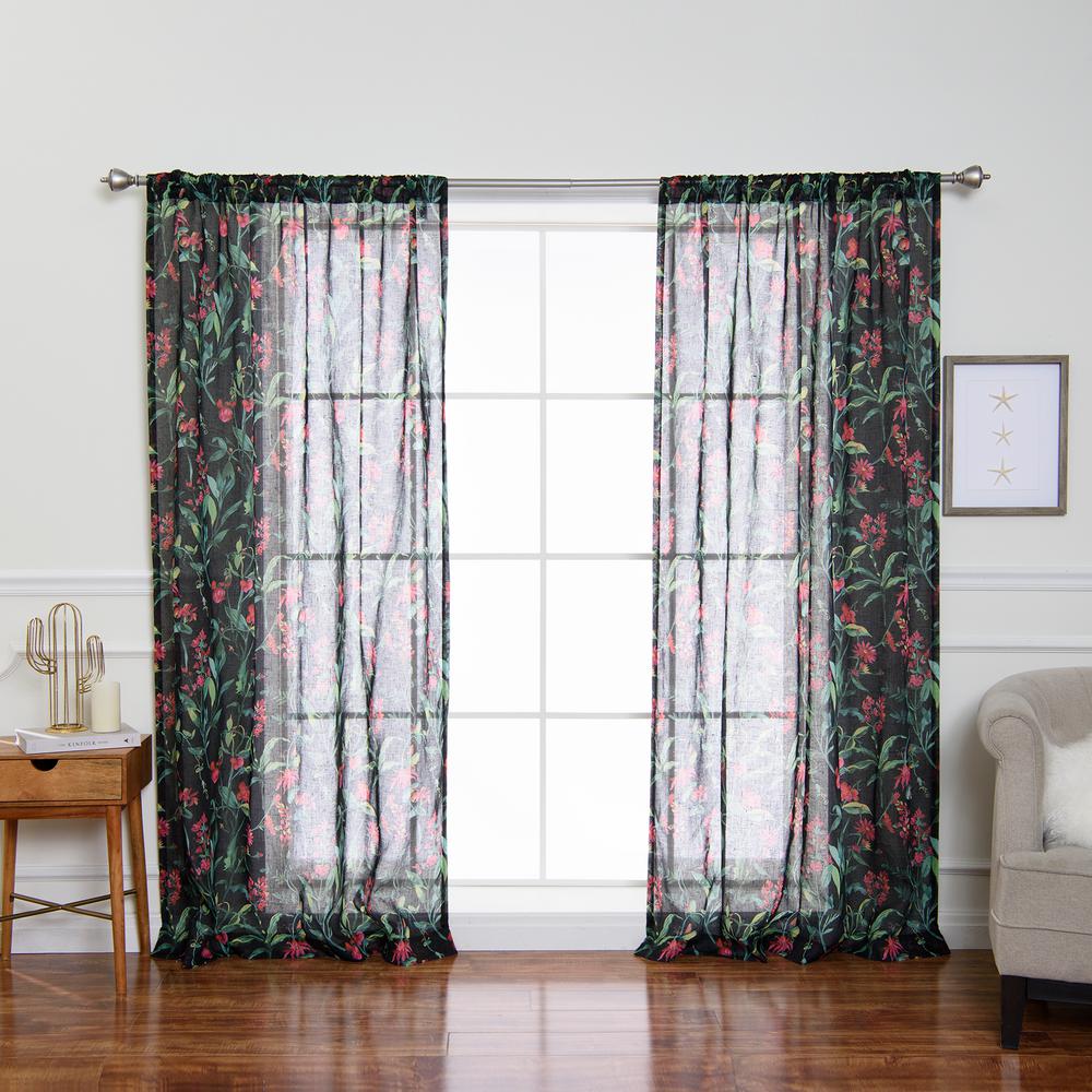 Black Sheer Curtains Curtains Drapes The Home Depot